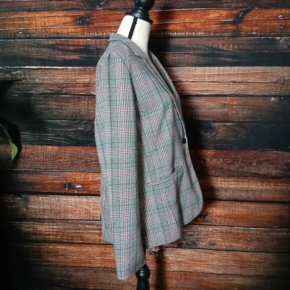 GAP Academy Blazer Jacket Size 12 Plaid - Picture 5 of 10
